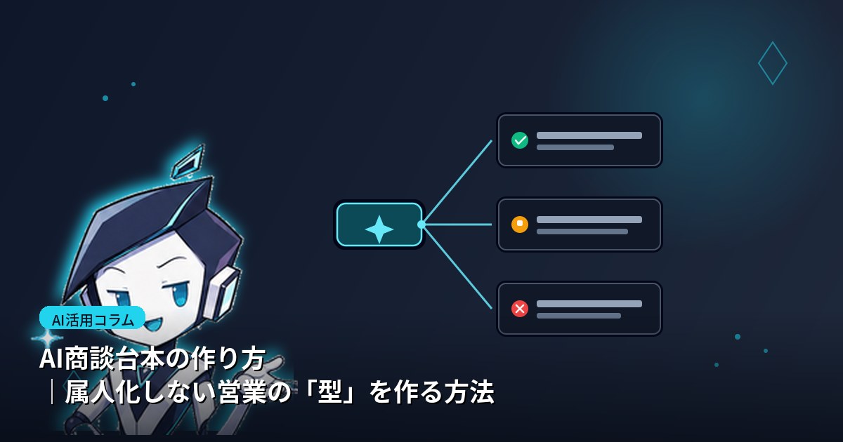AI商談台本の作り方|属人化しない営業の「型」を作る方法